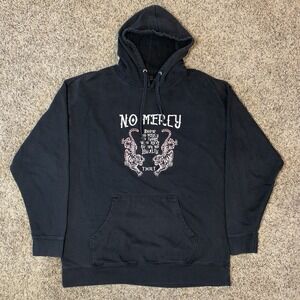 THRT Hoodie Mens XXL Black No Mercy Tiger Logo Sweatshirt Pullover Rick Ross